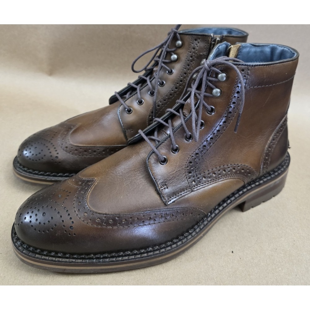 Johnston and Murphy (Sz 9 M) XC Flex Connelly Wingtip Men's Brown Boots